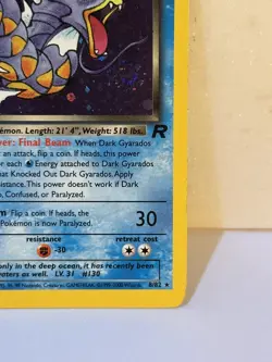 Pokemon TCG Dark Gyarados Team Rocket 8/82 Holo Rare LP - Image 3
