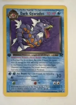 Pokemon TCG Dark Gyarados 8/82 Team Rocket Holo Rare 1st Edition 70 LP - Image 1