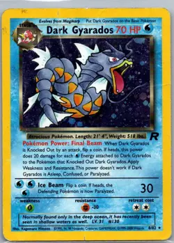 Pokemon Dark Gyarados 8/82 Holo Rare Unlimited Team Rocket - Image 3