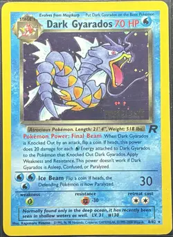 Prerelease Dark Gyarados 8/82 Team Rocket Promo Rare Holo Pokemon TCG - Image 1