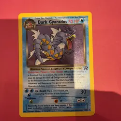 Rare Pokemon TCG Dark Gyarados Holo Card 8/82 WOTC Team Rocket LP - Image 1
