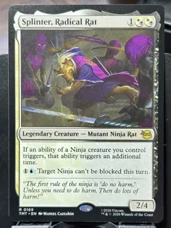 Splinter, Radical Rat - REG - MTG - TMT - 0169 - RARE ~ NM - Image 2