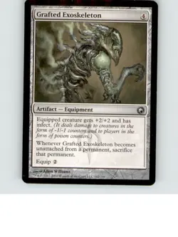 Grafted Exoskeleton 162 Uncommon Scars of Mirrodin Lightly played b3-859 - Image 1