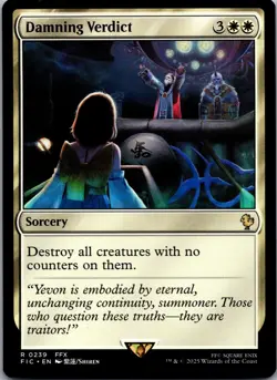 Damning Verdict 239 Rare Commander: FINAL FANTASY Magic: The Gathering LP - Image 1