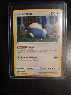 Pokemon TCG Snorlax (Cosmos Holo) Promo 055/078 Pokemon Go - *Full Fart Swirl!* - Image 2