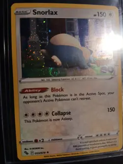Pokemon TCG Snorlax (Cosmos Holo) Promo 055/078 Pokemon Go - *Full Fart Swirl!* - Image 4