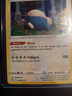 Pokemon TCG Snorlax (Cosmos Holo) Promo 055/078 Pokemon Go - *Full Fart Swirl!* - Image 5