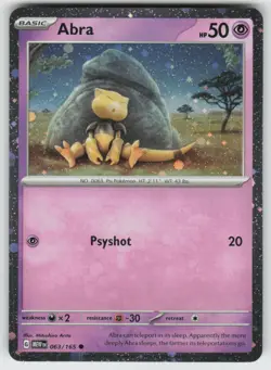 Abra (Cosmos Holo) 063/165 Promo Miscellaneous Cards & Products Pokemon NM - Image 1