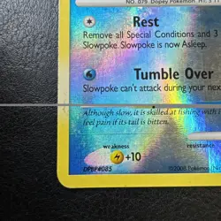 Slowpoke 82/106 Great Encounters Reverse Holo Pokemon Card Half Holo Print Error - Image 4