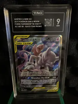 Pokemon TCG Mewtwo & Mew GX SM191 TAG TEAM Promo Holo Psychic HP270 TAG 9 - Image 1