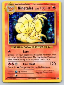 Ninetales Holo Rare XY - Evolutions 15/108 LP Pokemon Card TCG - Image 1