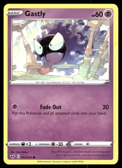 Gastly 083/202 Sword & Shield Pokemon TCG trading card - Image 1