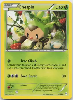 Chespin 9/162 Common BREAKthrough Pokemon Near Mint - Image 1