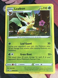 Leafeon - SWSH191 - Pokemon Sword & Shield Promo Ultra Rare Holo Card NM - Image 1