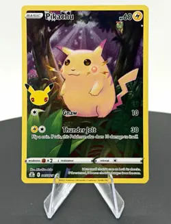 Pokemon TCG Pikachu 005/025 Celebrations 25th Anniversary Holo Rare English 60HP - Image 1