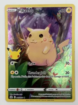 Pokemon TCG Pikachu 005/025 Celebrations 25th Anniversary Holo Rare English 60HP - Image 4