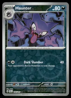 Haunter 056/091 Reverse Holo Paldean Fates Pokemon TCG trading card - Image 1
