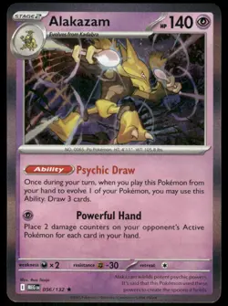 Alakazam 056/132 Holo Mega Evolution Pokemon TCG trading card - Image 1