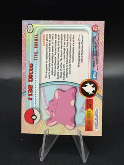 2000 Pokemon Topps Tv Animation Edition Series Ditto #132 Rainbow Foil NM IK3 - Image 3