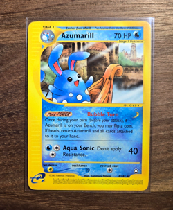 Pokemon TCG Azumarill 4/147 Aquapolis Rare Regular Stage 1 70 HP EN Himeno - Image 1