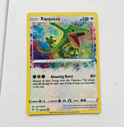 Pokemon TCG Rayquaza Amazing Rare 138/185 Vivid Voltage Holo - Image 1