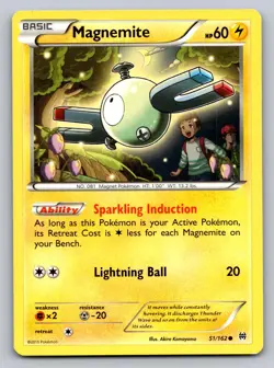 Magnemite 51/162 Common BREAKthrough Pokemon Lightly Played - Image 1