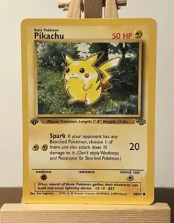Pokemon TCG Pikachu 60/64 Jungle Regular Common 1st Edition English 1999 WOTC - Image 1