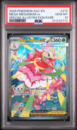 2026 POKEMON ASC EN-ASCENDED HEROES #272 MEGA MEGANIUM EX PSA 10 - Image 1