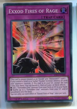 Yu-Gi-Oh! Exxod Fires of Rage Super Rare englisch INFO-EN068 Feuer der Wut - Image 1