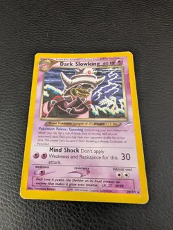 Pokemon Dark Slowking Neo Destiny 20/105 Rare Card MP - Image 1