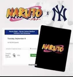 Naruto X Yankees TCG Promotional Card Bandai (1x) Presale 9/8/26 - Image 1