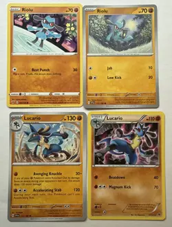 Riolu and Lucario 4 Card Lot ~ Pokemon TCG - Image 1