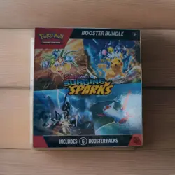 Pokemon Surging Sparks SV08 Booster Bundle TCG 6 packs New Sealed - Image 1