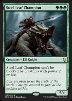 Steel Leaf Champion - Light Play MTG Dominaria - Image 1