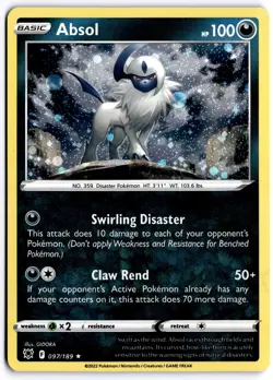 Absol - (Cosmos Holo) 097/189 Miscellaneous Cards & Products Rare Holo NM - Image 1