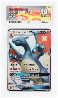 Charizard GX Full Art Holo - Hidden Fates - Pokemon Card - ACE 10 - Image 1