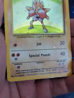 (Holo) Hitmonchan | Base Set 7/102 | Vintage Pokemon Card - HP - Image 4