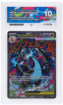 Pokemon Cards Mega Charizard X ex MEP 023 ACE 10 MEGA Promo GEM MINT - Image 1