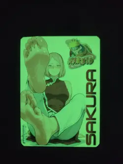 Sakura Naruto Boruto Custom Glow Waifu Card Feet Fan Art - Image 2