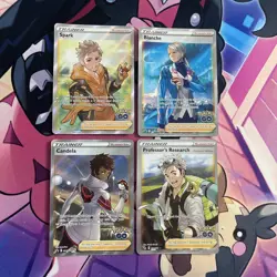 Pokemon TCG | Pokemon Go SWSH Black Star Promos Full Art Trainer X4 Card Bundle - Image 1