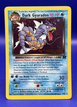 Pokemon Team Rocket Prerelease Dark Gyarados 8/82 Promo Holo Rare LP+ - Image 1