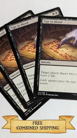 4x Sign in Blood Core Set 2015 (M15) Regular - Image 1