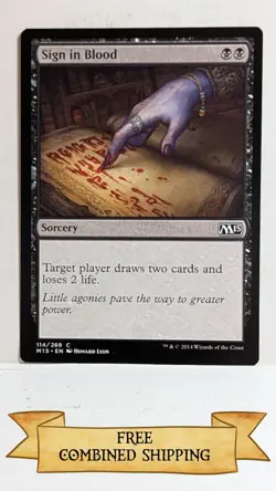 4x Sign in Blood Core Set 2015 (M15) Regular - Image 2