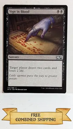 4x Sign in Blood Core Set 2015 (M15) Regular - Image 3