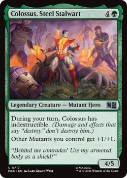 Foil - Colossus, Steel Stalwart - 717 - Commander: Marvel Super Heroes - NM - Image 1
