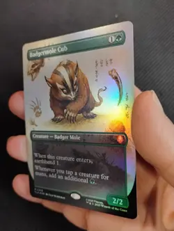 Badgermole Cub #326 Borderless Foil MTG Avatar The Last Airbender ATLA NM - Image 2