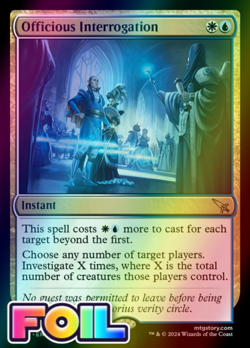 x1 Officious Interrogation MKM MTG 222 FOIL RARE M/NM 1x - Image 1