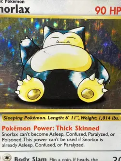 Snorlax 11/64 Pokemon TCG Jungle 1999 No Symbol Error Holo Rare Vintage WOTC - Image 2