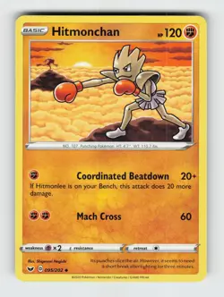 Hitmonchan 095/202 Uncommon Sword & Shield Pokemon 2020 Lightly Played - Image 1