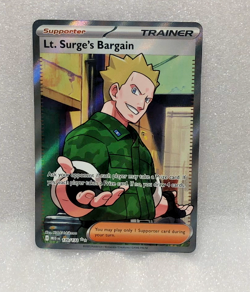 Lt. Surge's Bargain 170/132 Ultra Rare Full Art Pokemon Mega Evolution NM - Image 1